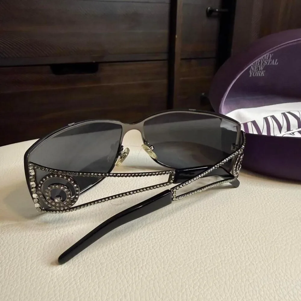 Waterford-crystal Women's Black and Purple Sunglasses